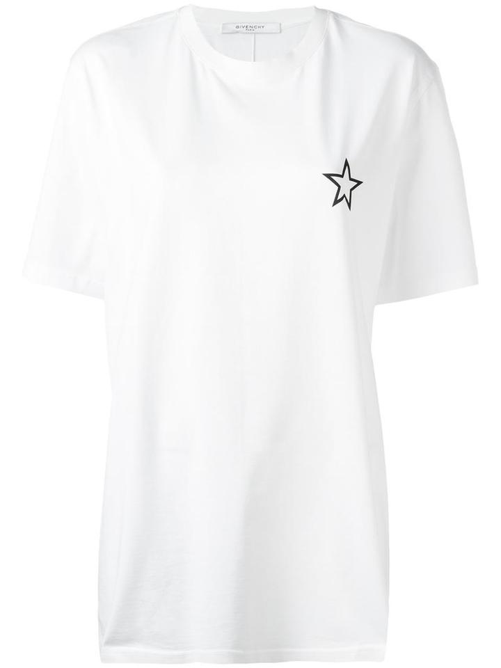 Givenchy Columbian-fit Star Print T-shirt, Women's, Size: Small, White, Cotton
