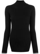 Plan C Contrast Shearling Coat - Black
