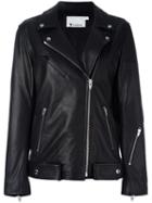 Alexander Wang Oversized Biker Jacket, Women's, Size: 2, Black, Leather/cupro