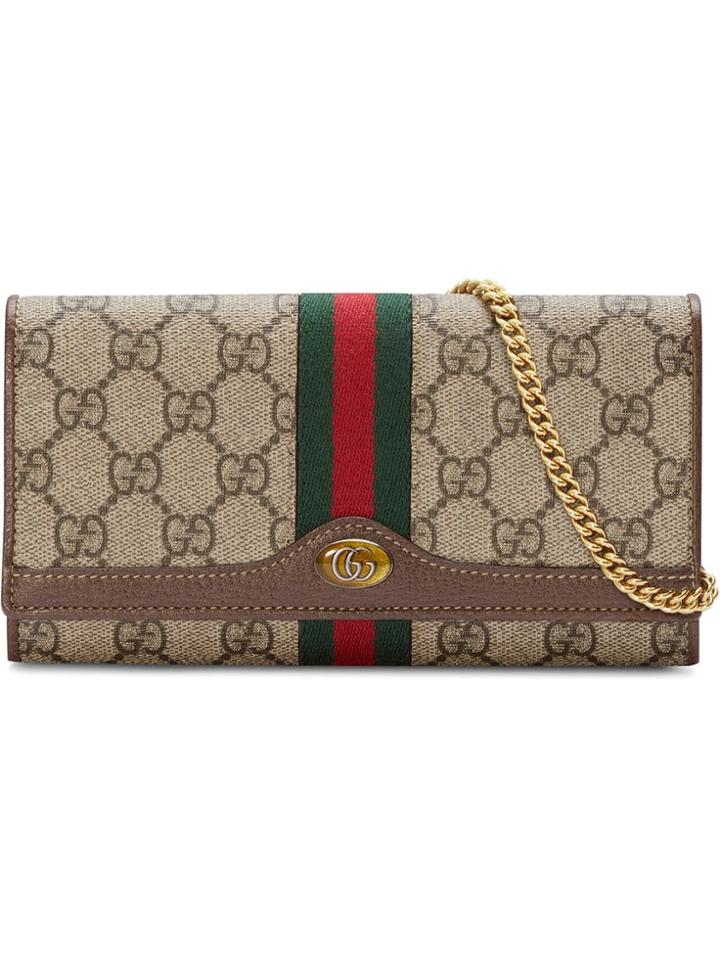 Gucci Ophidia Gg Chain Wallet - Neutrals