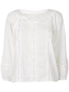 Local Embroidered Panel Top - White