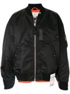 Maison Mihara Yasuhiro Zip Front Bomber Jacket - Black