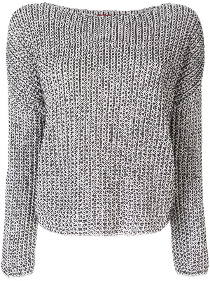 Des Prés Boat Neck Knitted Jumper - Black