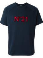 No21 Appliqué Logo T-shirt, Men's, Size: Xl, Blue, Cotton