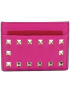 Valentino Rockstud Cardholder - Pink & Purple