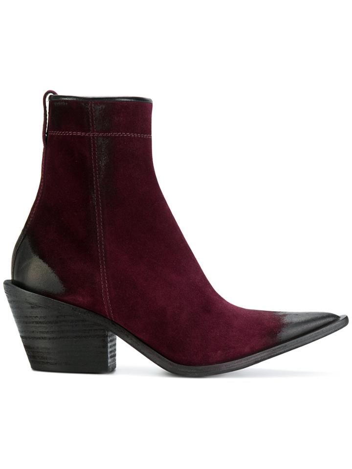 Haider Ackermann Pointed Cowboy Boots - Pink & Purple
