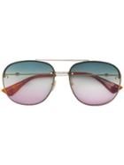 Gucci Eyewear Gradient Oversized Sunglasses - Metallic