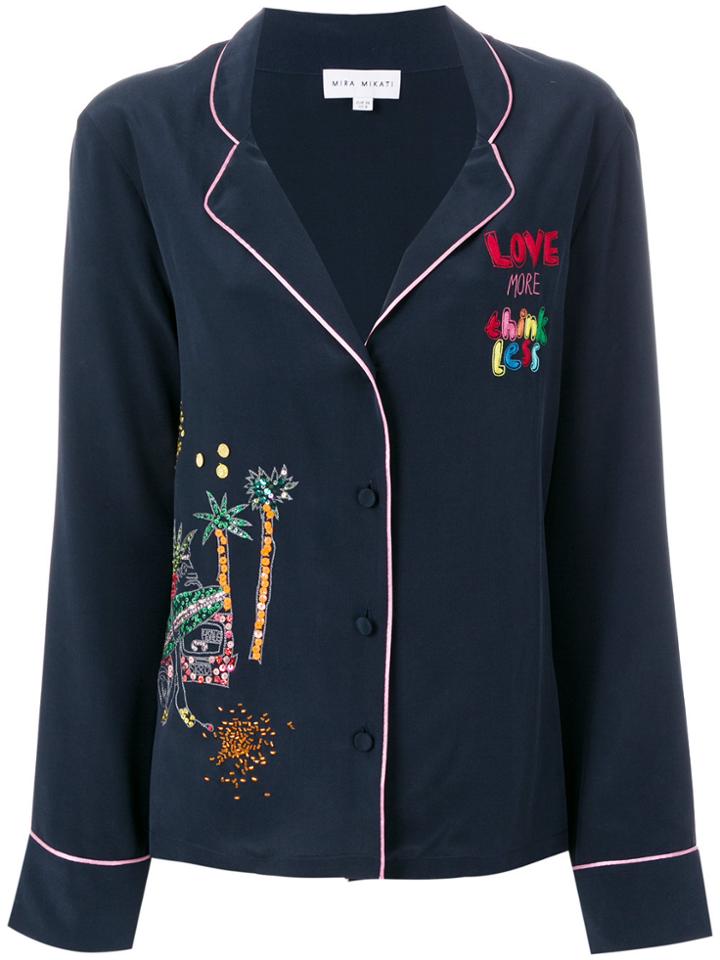 Mira Mikati Love More Think Less Shirt - Blue