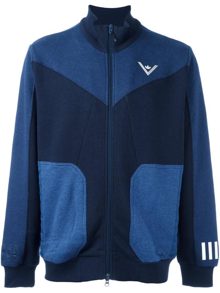Adidas Originals Adidas Originals X White Mountaineering Zip Up Sweatshirt, Men's, Size: Medium, Blue, Cotton/polyester