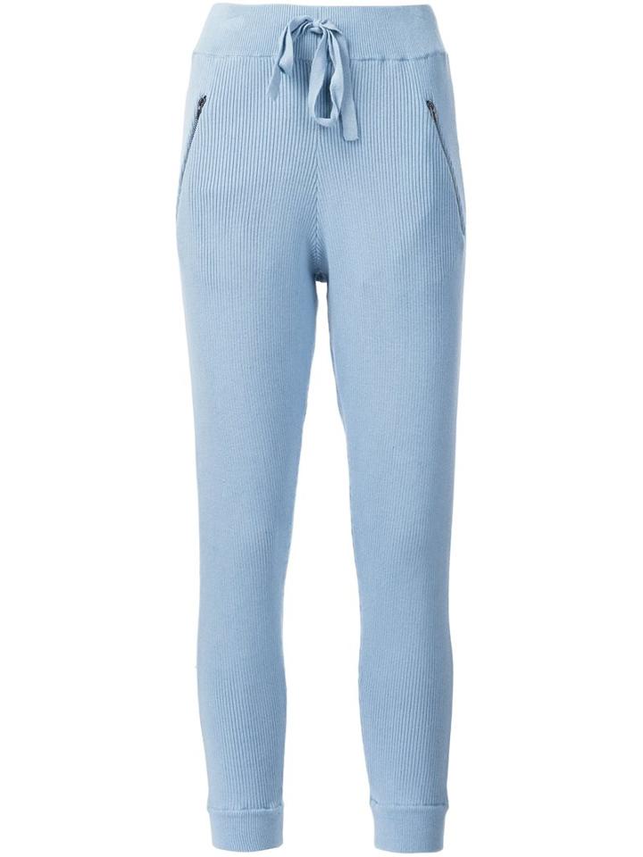 Baja East Ribbed Knit Sweat Pants