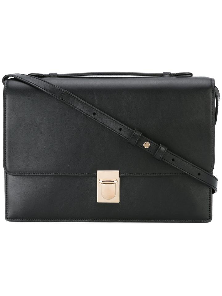 Paul Smith - Red Detail Shoulder Bag - Women - Calf Leather - One Size, Black, Calf Leather