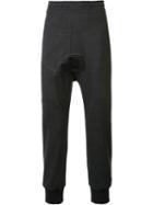 Neil Barrett Drop-crotch Track Pants, Men's, Size: 54, Grey, Polyester/spandex/elastane/wool