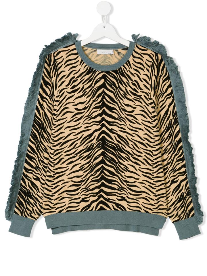 Stella Mccartney Kids Rita Tiger Print Top - Nude & Neutrals