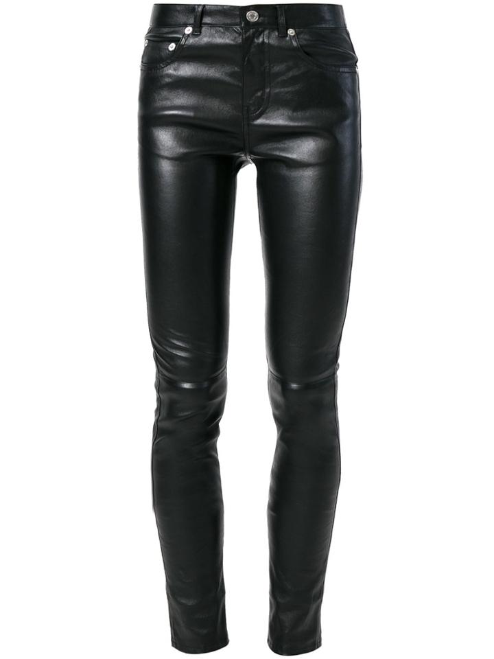Saint Laurent Leather Trousers - Black