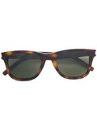 Saint Laurent Eyewear Rectangle Frame Tortoiseshell Sunglasses - Brown