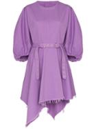 Marques'almeida Voluminous-sleeve Belted Dress - Purple