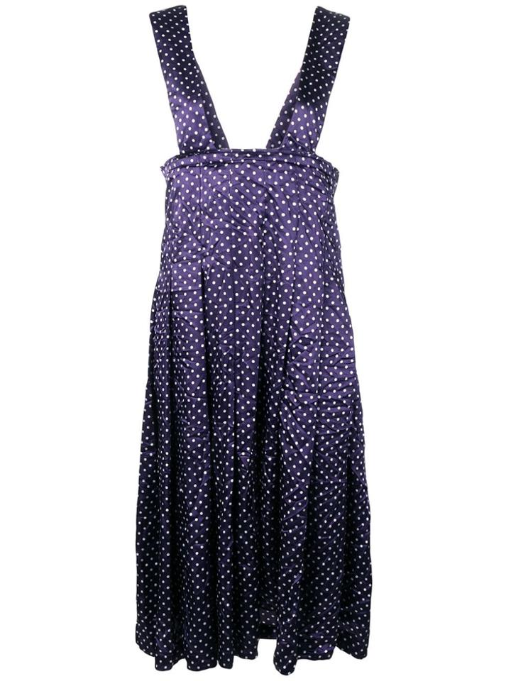 Comme Des Garçons Comme Des Garçons Pleated Pinafore Dress - Blue