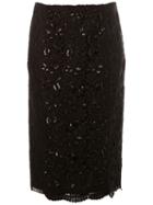 Oscar De La Renta Embroidered Skirt