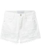 Ermanno Scervino Lace Patch Shorts, Women's, Size: 38, White, Cotton