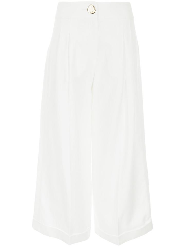 Rejina Pyo High-waisted Cropped Trousers - White