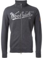 Woolrich Printed Logo Track Top, Men's, Size: Small, Grey, Cotton