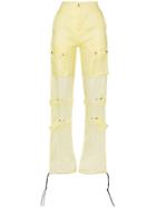 Supriya Lele Utility Sheer Slim-fit Trousers - Yellow