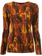 Jean Paul Gaultier Vintage Camouflage T-shirt, Women's, Size: 46