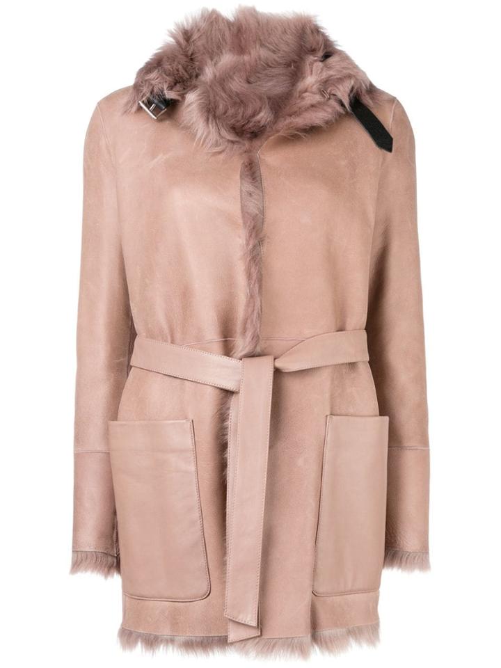 Belstaff Fur Lined Belted Coat - Neutrals