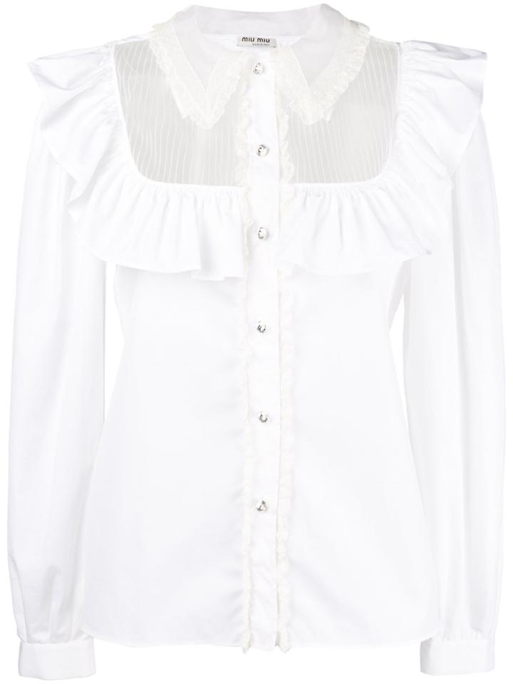 Miu Miu Ruffled Blouse - White