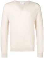 Jil Sander Slim-fit Knitted Sweater - Neutrals