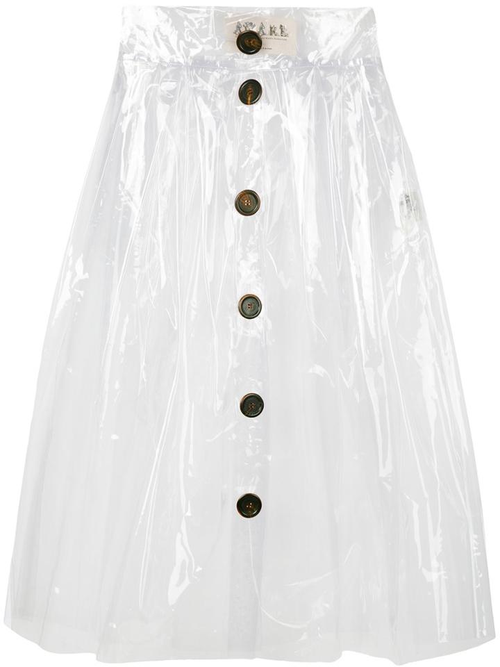 A.w.a.k.e. Transparent Skirt, Women's, Size: 36, White, Pvc