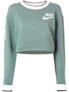Nike Cropped Sweatshirt - Green