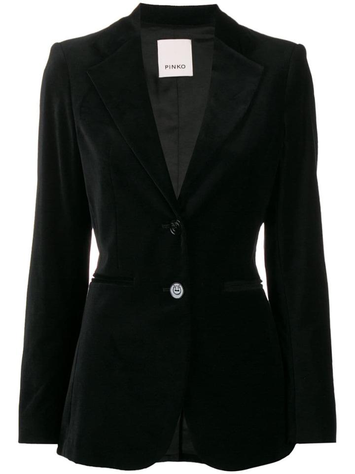 Pinko Classic Velvet Blazer - Black