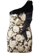Christian Pellizzari Embroidered Flower Dress, Women's, Size: 40, Grey, Polyester/silk/polyamide