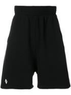 Marcelo Burlon County Of Milan - Logo Embroidered Track Shorts - Men - Cotton - Xs, Black, Cotton