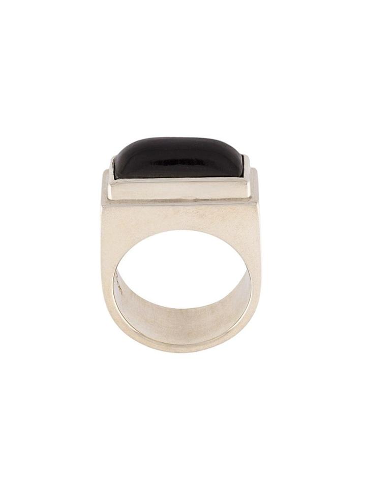 Henson Horn Rectangle Ring - Black