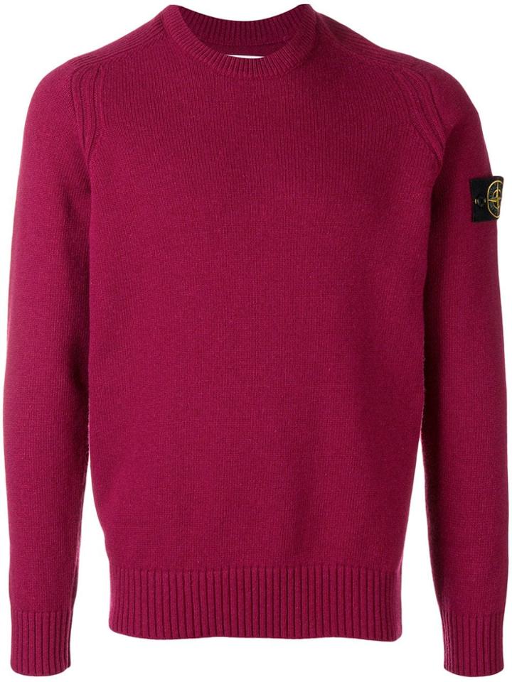 Stone Island Crew Neck Jumper - Pink & Purple