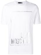Love Moschino Metallic Logo Print T-shirt - White