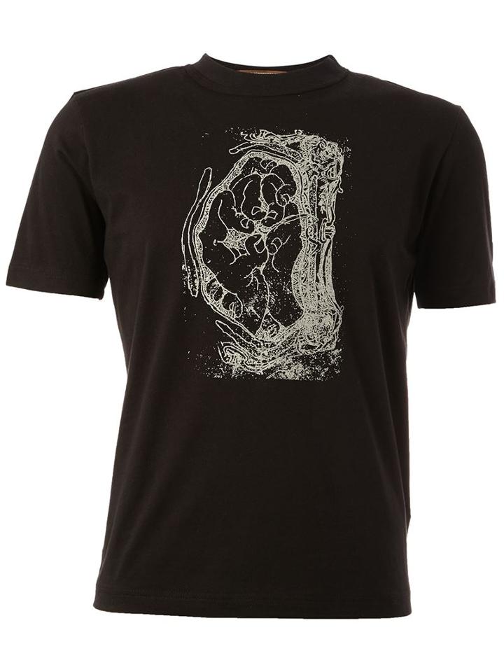 Christopher Nemeth Front Print T-shirt, Men's, Size: Medium, Black, Cotton
