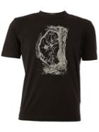 Christopher Nemeth Front Print T-shirt, Men's, Size: Medium, Black, Cotton