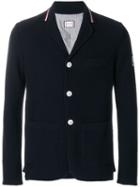 Moncler Striped Collar Cardigan - Blue
