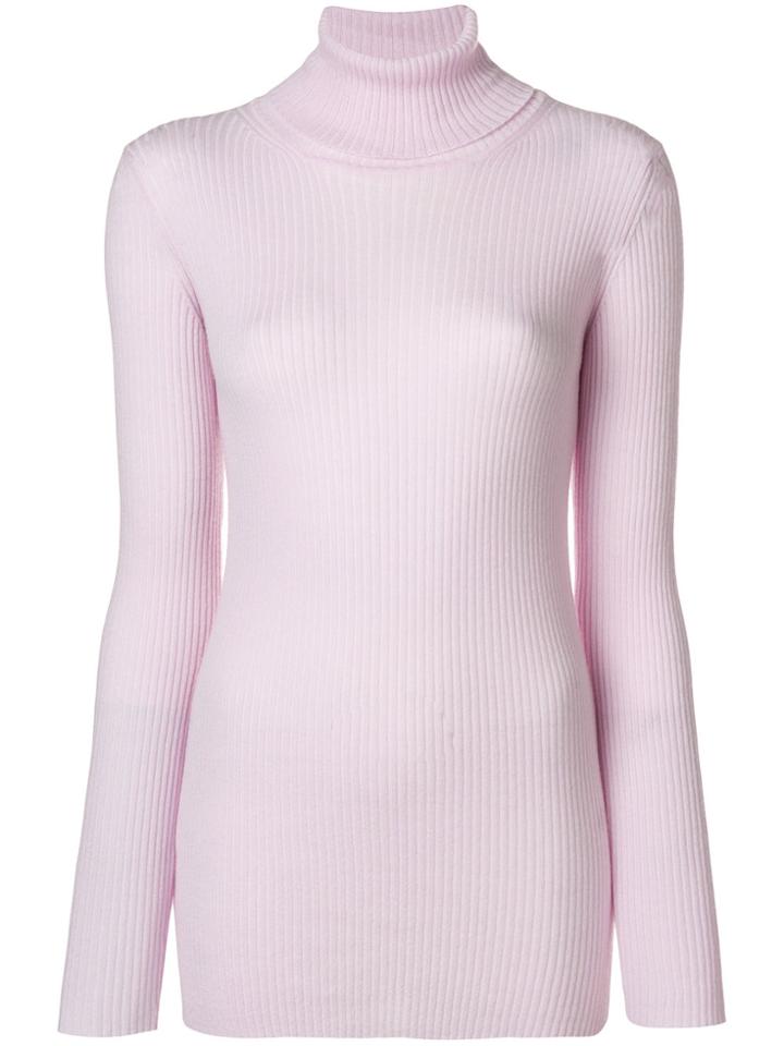 Iris Von Arnim Roll Neck Jumper - Pink & Purple