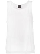 Lot78 Cashmere Side Split Sleeveless Top - White