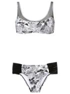 Amir Slama Panelled Bikini Set - Black