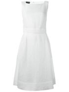 Rochas Flared Dress, Women's, Size: 40, White, Silk/polyamide/cupro