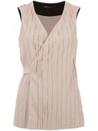 Uma Raquel Davidowicz Ciao Pleated Details Blouse - Nude & Neutrals