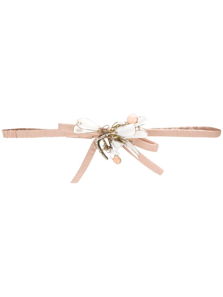 No21 Embellished Bow Belt - Nude & Neutrals