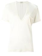 Saint Laurent Short Sleeve T-shirt, Women's, Size: Small, Nude/neutrals, Silk