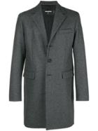 Dsquared2 Single-breasted Fitted Coat - Grey
