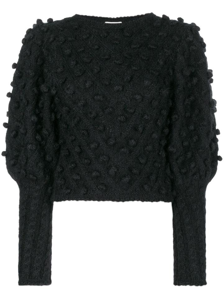 Zimmermann Pom Pom Knit Jumper - Black